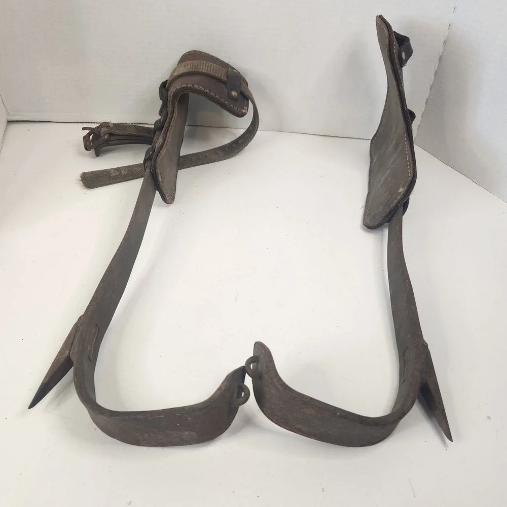 Vintage Buckingham Tree Pole Climbing Spikes Spurs Model 3122 Rustic Barn Decor